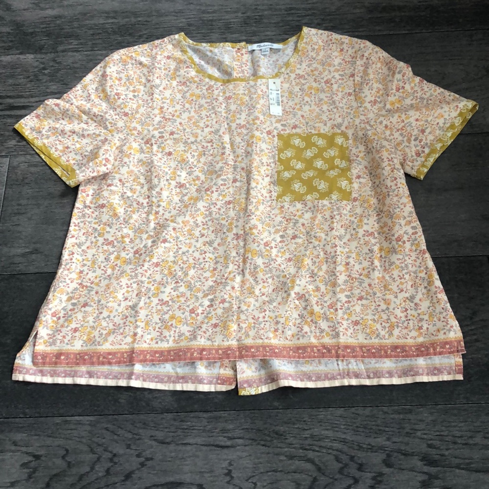 Madewell Button-Back Pocket Top in Jaipur Floral - Picture 3 of 8